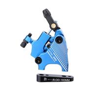 Fzaqwen Disc Brake Caliper With Two Piston Control Road Bike Brake Caliper Hydraulic Disc Brake Caliper Aluminum Alloy Construction Precision Tolerance, Blue, 140/160 Universal
