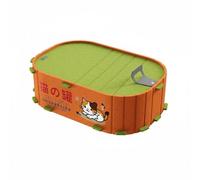 Fzaqwen Felt Cat Bed Canned Shape Cat House Cave Nest With Thick Felt And Easy Tool Assembly Cozy And With Scratch Resistant Walls suitable for kittens indoor, 59 39 18cm, Orange Green