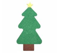 Fzaqwen Felt Cat Scratcher Scratching Pad Mat Board With Felt Texture For Claw Care While Clearing Floor Clutter suitable for renters office corners, Green, Brown, Yellow, Christmas Tree
