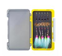Fzaqwen Fishing Fly Lures Fly Assortment Set Fly Tying Kit Fly Hooks With Mixed Dry And Wet Patterns For Fast Rig Changes Suitable for river trips lake fishing weekend outings travel carry, TZ003