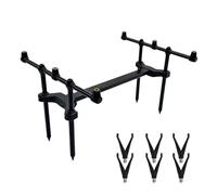 Fzaqwen Fishing Rod Stand Rod Keeper Ground Stake With V Fork Support And Detachable Aluminum Alloy Frame To Prevent Slips suitable for shore fishing shorelines lake trips