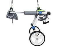 Fzaqwen Foldable Mobility Aid Dog Cart Pet Rehabilitation Rear Limb Support Trolley Lightweight Aluminum Frame Compact Folding Structure Padded Harness, S Deluxe Edition, Deluxe Edition