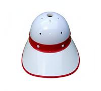 Fzaqwen Golf Caddie Hat Helmet Cap With Sun Visor And Rigid Shell Protection Ventilated And Adjustable Tie Strap For Outdoor Course Work Suitable for caddies long rounds duties, Red