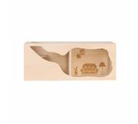 Fzaqwen Hamster House Wooden Hamster House Cage Accessory Add On Removable Top And Engraved Interior Accents Suitable for Small Pets Bedroom Setup, Large Living Room