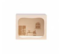 Fzaqwen Hamster House Wooden Hamster House Cage Accessory Add On Removable Top And Engraved Interior Accents Suitable for Small Pets Bedroom Setup, Small Study Room