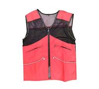 Fzaqwen Handler Training Vest Tear Resistant Mesh Lightweight Windproof Sleeveless Coat Suitable Owner Pet Training, Red, XXL