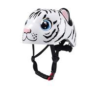 Fzaqwen Helmet, Lightweight, Shockproof, Cartoon Skateboard Helmet, Breathable, for Roller Skating, Equipment, White Tiger