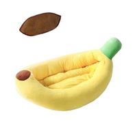 Fzaqwen Industrial Bed Bed Cat Bed Dog Bed Nest With Cushioned Rim And Soft Padded Liner Featuring Removable Cover And Cooling, Yellow, S Suitable For Pets Within 5 Catties