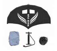 Fzaqwen Inflatable Surfboard Wing Foil Kit Hydrofoil Board Set Stand Up Surfing Package With Stable Glide And Efficient Wind Catching Suitable for open water, 5m2, Black Logo