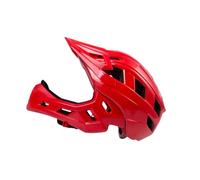 Fzaqwen Kids Helmet Switchable Full Helme and Half Helmet, Adjustable Biker Better Cushioning Road Helmet for Multi Sports, Red