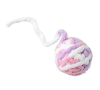 Fzaqwen Knitted Toy With Tail Bell Ball Sound Bead Yarn Ball Protects Furniture From Destructive Scratching Suitable for indoor play kittens adult cats, color to 1