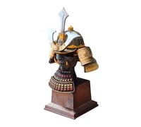 Fzaqwen Miniature Samurai Helmet Creative Statue Collection Ornament Unique