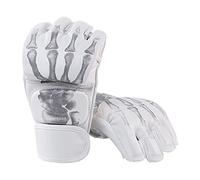 Fzaqwen Mma Boxing Gloves, Sport Mittens Lightweight Breathable Hand Guard Protector Mitts for Men Women Youth Sparring Arts Fitness, Hand White