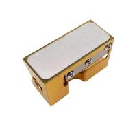 Fzaqwen Multi Purpose Cue Tip Trimmer Shaper Scuffer Tool with Textured Scuff Surface Rigid 6063 Aluminum Alloy Shell Compact Rectangular Size Suitable for, Gold
