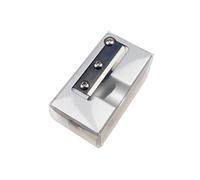 Fzaqwen Multi Purpose Cue Tip Trimmer Shaper Scuffer Tool with Textured Scuff Surface Rigid 6063 Aluminum Alloy Shell Compact Rectangular Size Suitable for, Silver