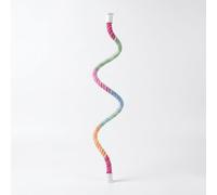 Fzaqwen Parrot Climbing Perch Cotton Rope Climbing Toy And Swing Perch With Rotating Action Non Build And Simple Hook Install, Macaron color, Large (total length 60cm)