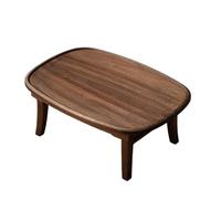 Fzaqwen Portable Folding Desk Floor Table Coffee Table Tea Table Laptop Table With Smooth Wood Grain Finish And Packable, South American Walnut Folding Table