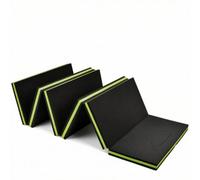 Fzaqwen Portable Kneeling Pad Kneeler Cushion Mat Foam Support Foldable Construction With Hinged Sections And Carry Handle Suitable for auto repair garage, Green