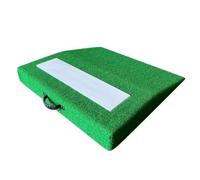 Fzaqwen Portable Pitcher Mound Portable Pitching Mound Training Mound Pitching Plate With EVA Base And Turf Cover With Built In Handle suitable for indoor, Green, Green Pitcher S Mound With EVA Base