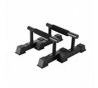Fzaqwen Push Up Training Stand Parallettes Handles Equipment With Curved Frame And Rectangular Base Supports For Controlled Movement Suitable for home fitness, Black 36x36x22cm