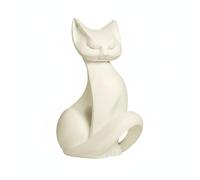 Fzaqwen Resin Cat Sculpture Minimalist Cat Statue Abstract Cat Figurine Modern Cat Ornament With Refined Finish And Uncluttered Style For Foyer Hallway Home Decoration
