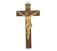 Fzaqwen Risen Christ Wall Cross Statue Figurines Sculpture Ornament Crafted from Resin Suitable for Gift Giving Home Office Decoration Living Room