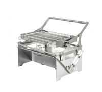 Fzaqwen Rotating Barbecue Grill Portable Folding Grill Outdoor Cooker Stainless Steel Rotating Rack Rectangular Grill Body Detachable Panels Carry Handle suitable for beach gatherings backyard cooking