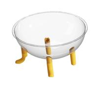 Fzaqwen Space Capsule Cat Bed Acrylic Dome Center Modern Panoramic Sleeping Curved Shape for Cats Kittens Suitable for Indoor Small Pets, Yellow