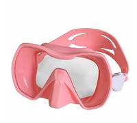 Fzaqwen Swimming Goggles Snorkel Facepiece Diving Panoramic Lens Silicone Skirt Lens Comfortable Seal Breathable Fit suitable for marine life viewing pool exercise beach walks , Pink
