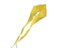 Fzaqwen Wave Kite Shaped Single Line Triangle Flying Toy Tear Resistant Polyester Long Tail Portable Lightweight Suitable for adults children, Yellow