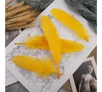 FZBANG 15-20cm Hard Stick Goose Feathers Natural Swan Pluma Handicraft Accessories Colorful Dream Catcher Feather Decoration