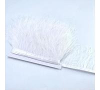 FZBANG 2M 8-10cm white feathers ostrich plume trim wedding crafts DIY natural feather ribbon sewing party handmade