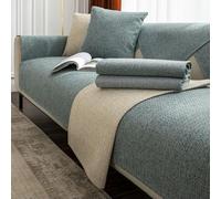 FZBANG Cotton Sofa Cover Non-Slip Sofa Cushion Cover Furniture Dust Cover Cotton and Linen Four Seasons Universal Solid Color