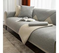 FZBANG Cotton Sofa Cover Non-Slip Sofa Cushion Cover Furniture Dust Cover Cotton and Linen Four Seasons Universal Solid Color