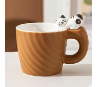 FZBANG Creative Cartoon Cat Ceramic Mug Cute Cat Cup Milk Breakfast Home Office Coffee Cups Tea Cup Gift Frends Drinkware