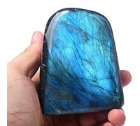 FZBHRO Large Labradorite Rock Polished Plate Block Healing Crystal Stone for Meditation Gift Home Decor 1-0.35kg