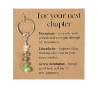 FZBYQWD Natural Crystal Key Chain Gifts for Women Girls, Lucky Charms, Inspiring Gifts for Coworkers, Gift for New Beginning, For Your Next Chapter, Average