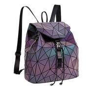 FZChenrry Geometric Luminous Backpack for Women Fashion Shoulder Bag Shoulder Bag Lingge Flash Travel, 206-new, Medium