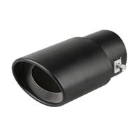 FZCSIMR 2.5" Auto Exhaust Muffler Tip Pipe Stainless Steel Rear Tail Throat Universal Rear Tail Throat(Black straight)