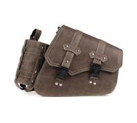 FZCSIMR for Cafe Racer Custom Chopper Bobber Motorcycle Saddlebags Tool Luggage Storage Pouch Vintage Brown Saddle Bag Motorcycle Luggage(Right)