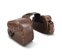 FZCSIMR for KLR650 for Vulcan 2013-2024 Motorcycle Saddlebag Waterproof Motorcycle Luggage(Brown)