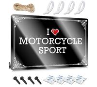 FZFN Art Custom Waterproof Artwork, Decorative Retro Print For Cafe Pub Camper | At Home Decor Pre-drilled Custom I Love Motorcycle Sport(20X30CM)