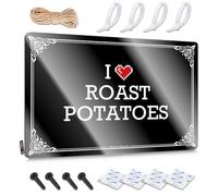 FZFN At Home Decor Cool Wall Art Rustic Nice | I Love Roast Potatoes Quality Metal Wall Decor For Man Cave Home(20X30CM)