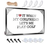 FZFN Backyard Accessories Plaque Rustic Ideas | I Love It When My Girlfriend Let's Me Play Golf Sarcastic Metal Wall Decor For Beach Home(30X40CM)