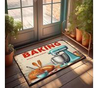 FZFN Baking: Because Murder Is Wrong. Camping Decorations Gamer Non Skid | Outdoor Entrance Funny Shower Mat Non Slip Bath Stain Resistant Water Proof(50X80CM)