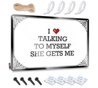 FZFN Bar Accessories And Decor Tin Sign Rustic Custom | I Love Talking To Myself She Gets Me Adorable Metal Wall Decor For Saloon Home(30X40CM)