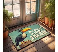 FZFN Bar Decor For Home Adventurous Toucan Promotes Honest Leadership Doormat Outside Decor Large Welcome Mats Outdoor(40X60CM)