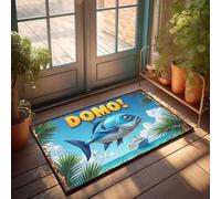FZFN Bar Decor For Home Domo! The Giant Fish Adventure At Sea Doormat Outside Decor Large Welcome Mats Outdoor(50X80CM)