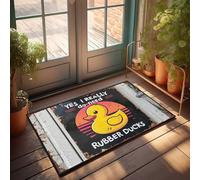FZFN Bar Decor For Home Rubber Duck Sign: 'Yes, I Really Do Need Rubber Ducks' Doormat Outside Decor Large Welcome Mats Outdoor(65X90CM)