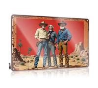 FZFN Bar Rules Tin Metal Sign Three Legends Of The Wild West: A Desert Adventure Tin Sign Tin Metal Decor Adult Signs For Man Cave(30X40CM)